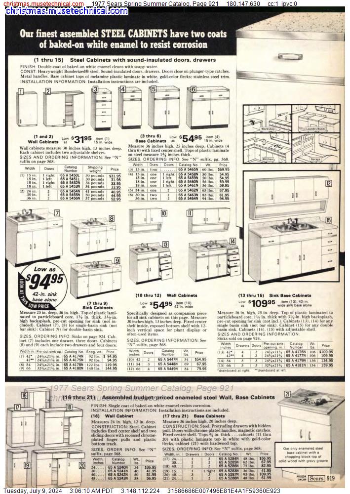 1977 Sears Spring Summer Catalog, Page 921