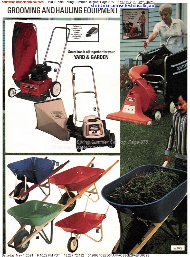 1983 Sears Spring Summer Catalog, Page 875