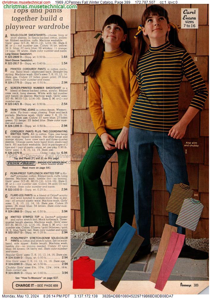 1969 JCPenney Fall Winter Catalog, Page 389