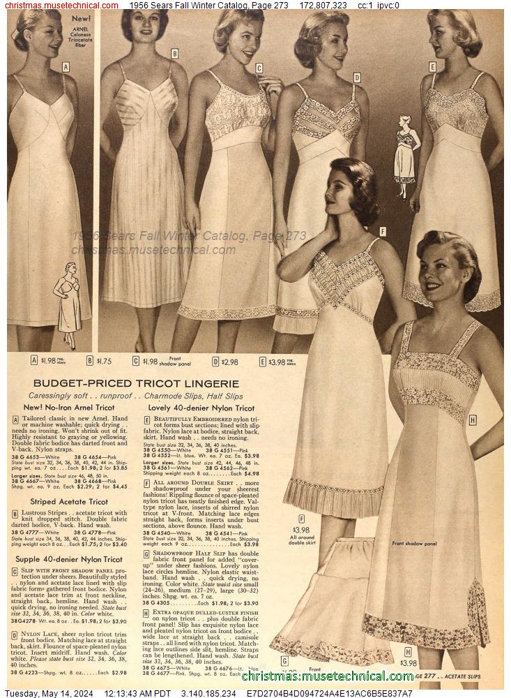 1956 Sears Fall Winter Catalog, Page 273