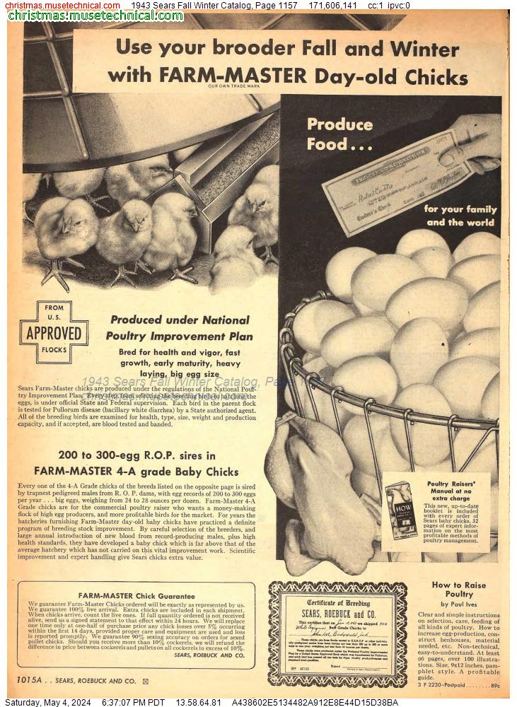 1943 Sears Fall Winter Catalog, Page 1157