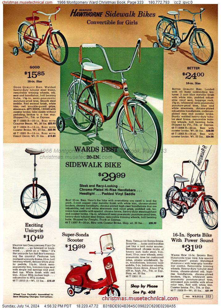 1966 Montgomery Ward Christmas Book, Page 333