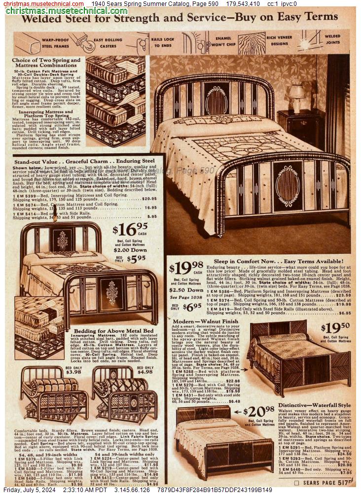 1940 Sears Spring Summer Catalog, Page 590
