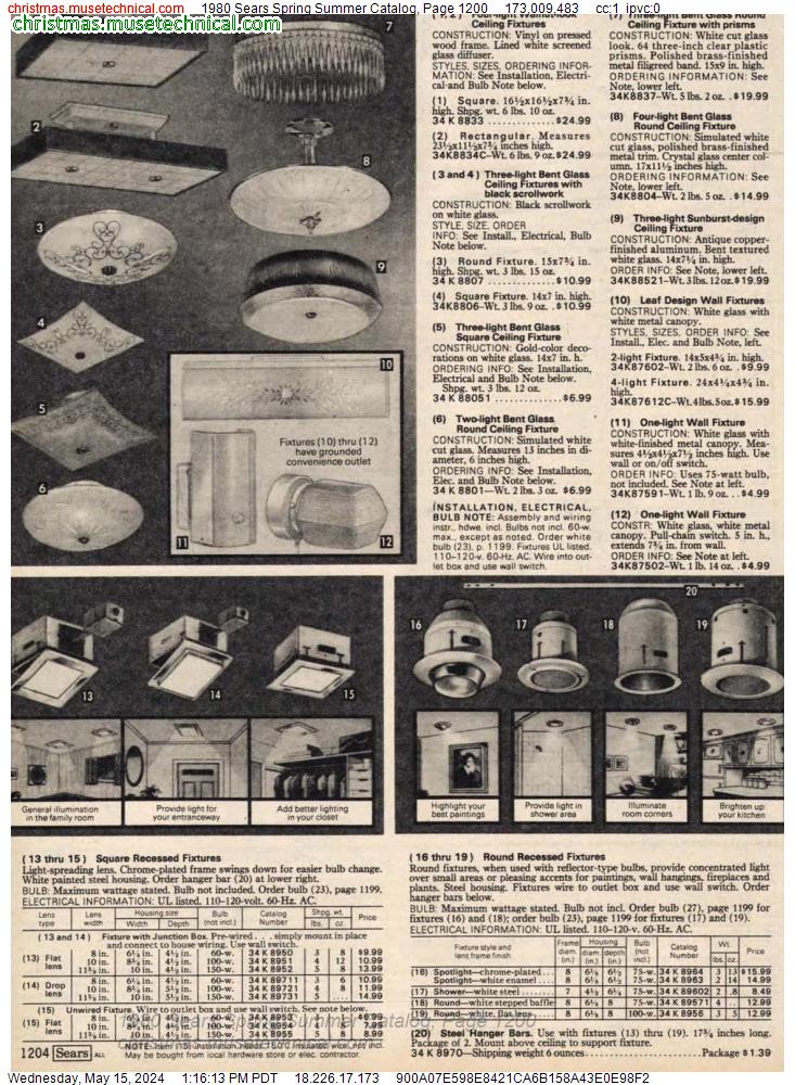 1980 Sears Spring Summer Catalog, Page 1200