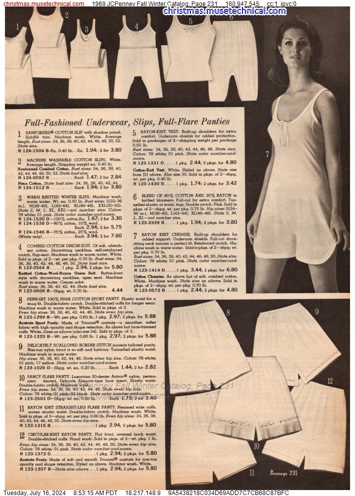 1969 JCPenney Fall Winter Catalog, Page 231