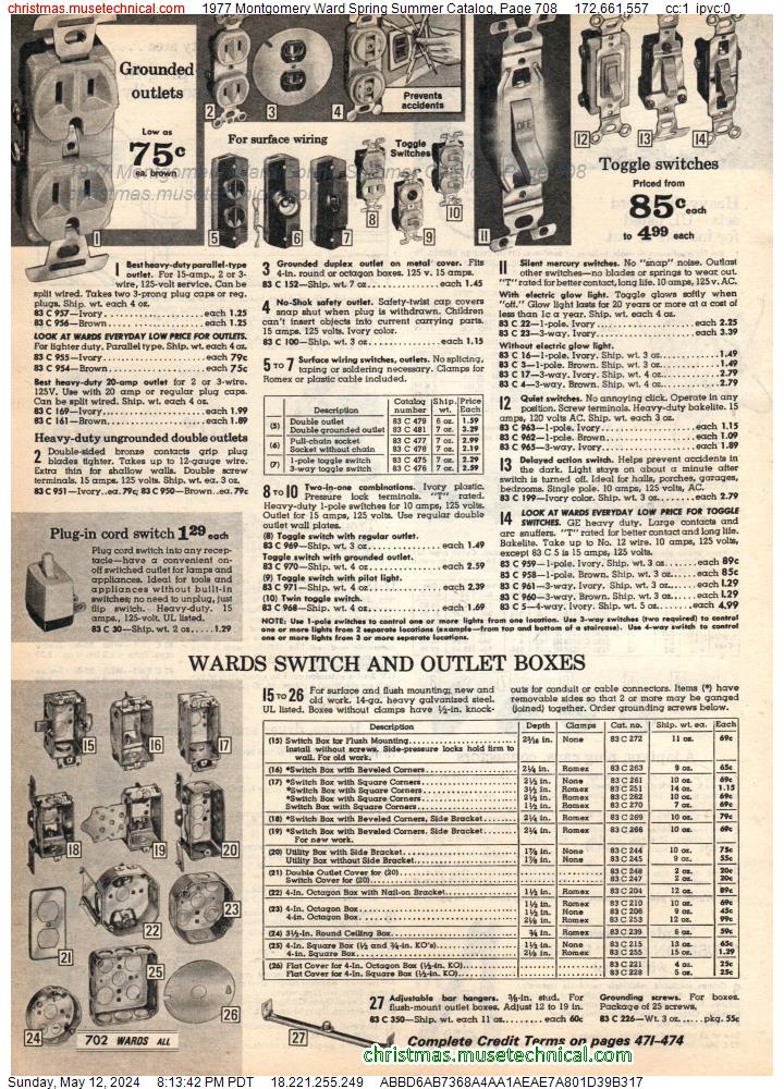 1977 Montgomery Ward Spring Summer Catalog, Page 708