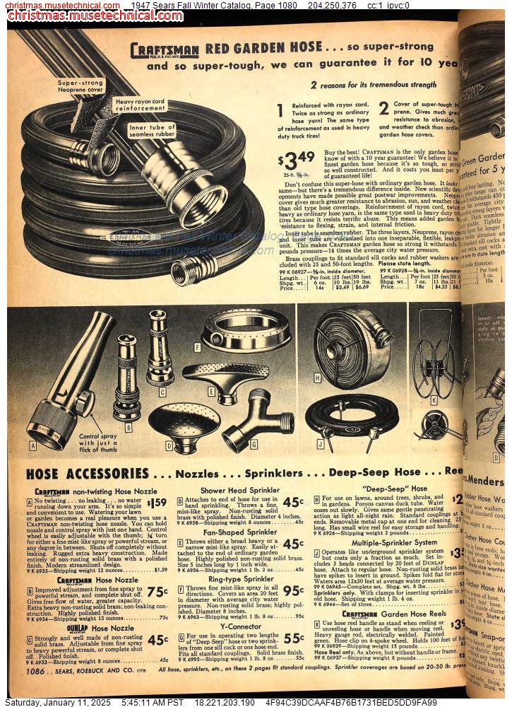 1947 Sears Fall Winter Catalog, Page 1080