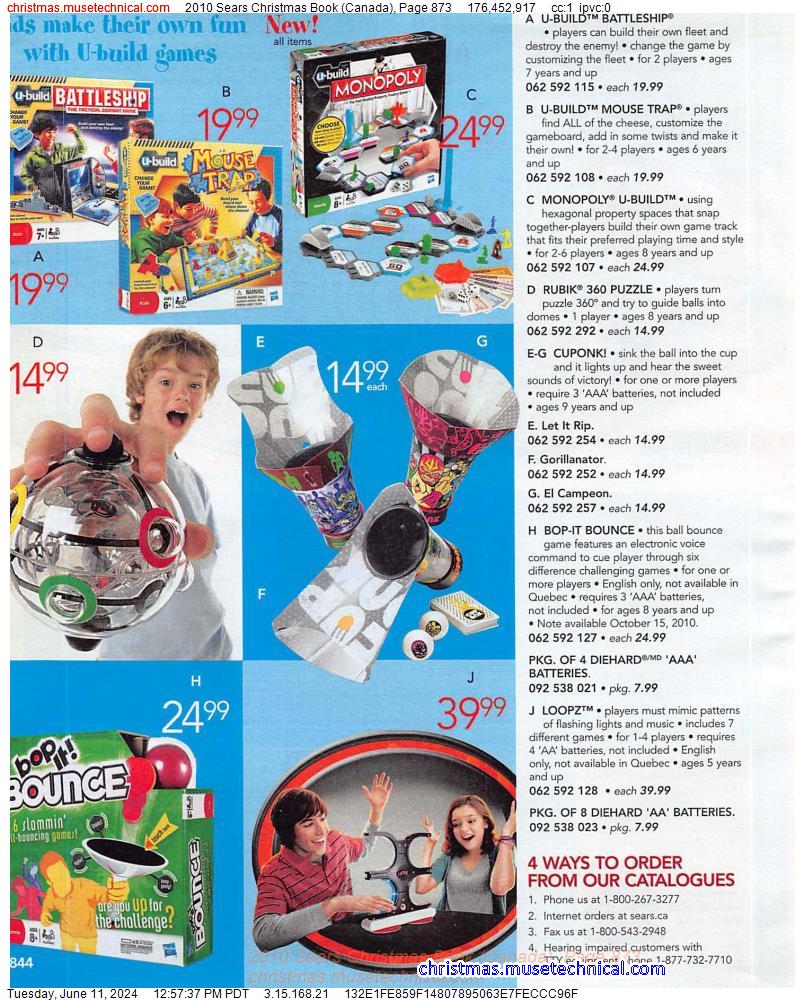2010 Sears Christmas Book (Canada), Page 873