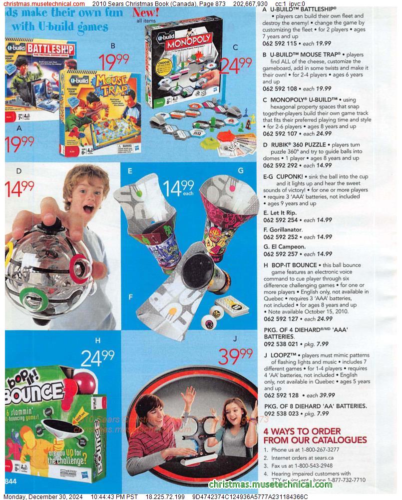 2010 Sears Christmas Book (Canada), Page 873