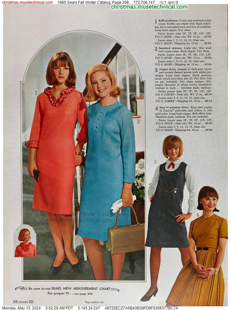 1965 Sears Fall Winter Catalog, Page 308