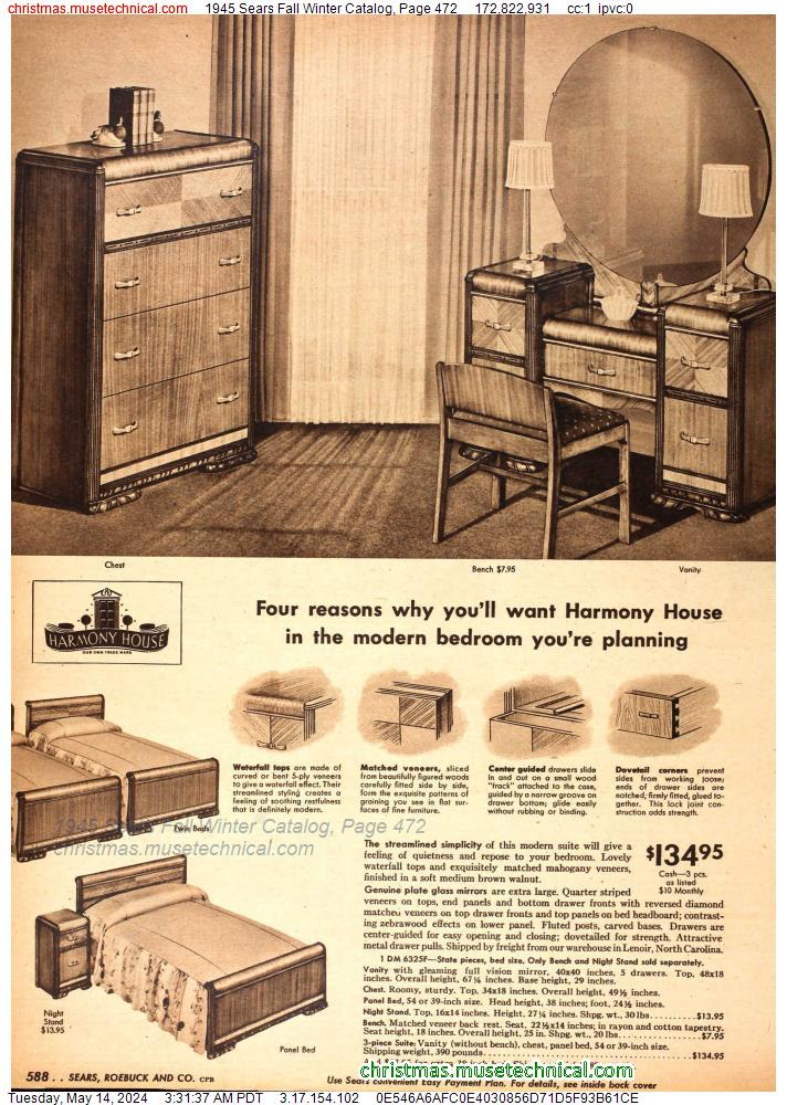 1945 Sears Fall Winter Catalog, Page 472