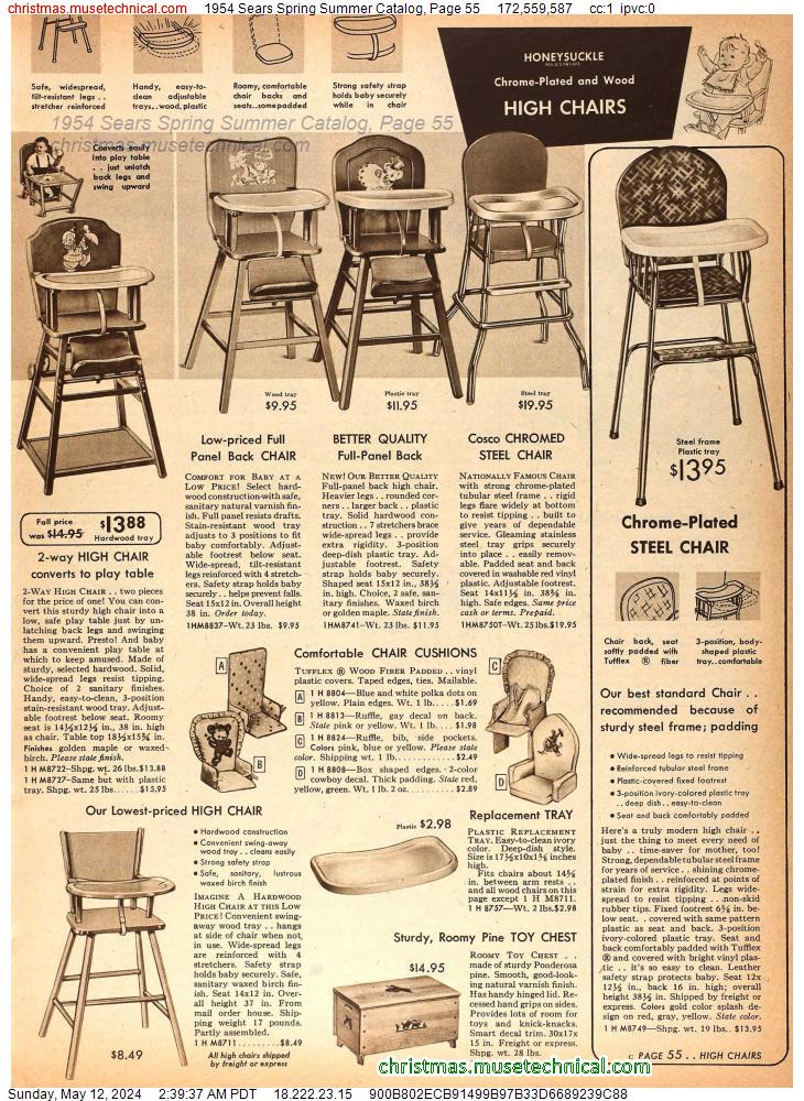 1954 Sears Spring Summer Catalog, Page 55