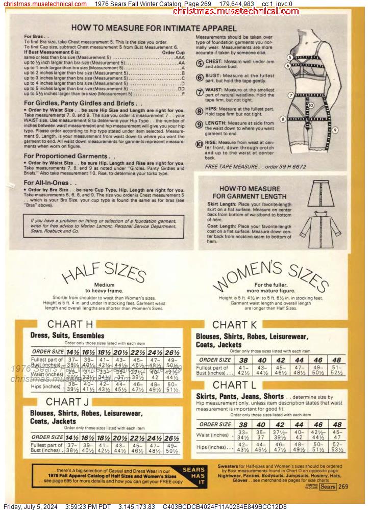 1976 Sears Fall Winter Catalog, Page 269