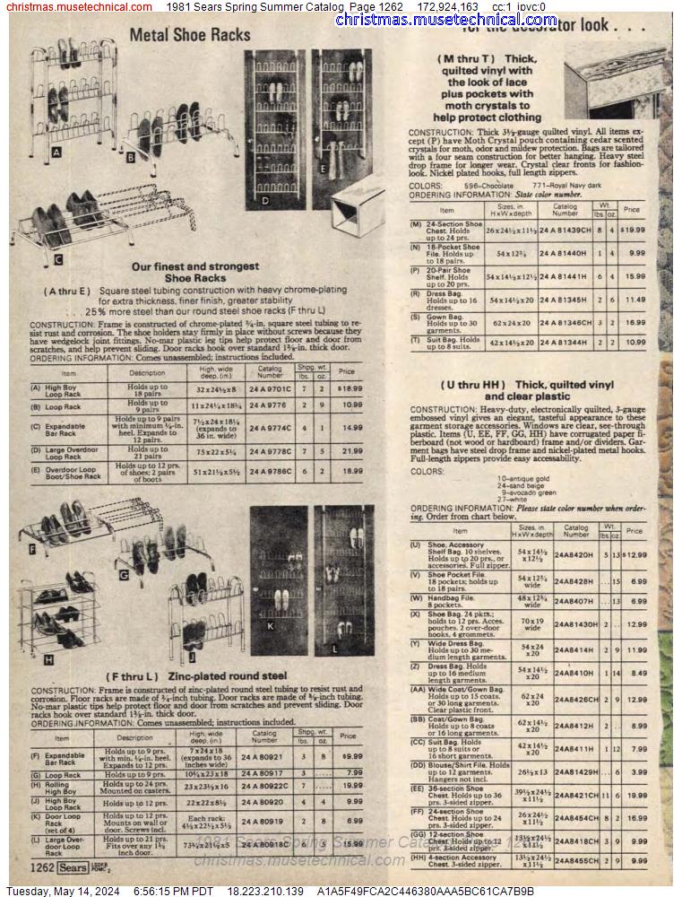 1981 Sears Spring Summer Catalog, Page 1262