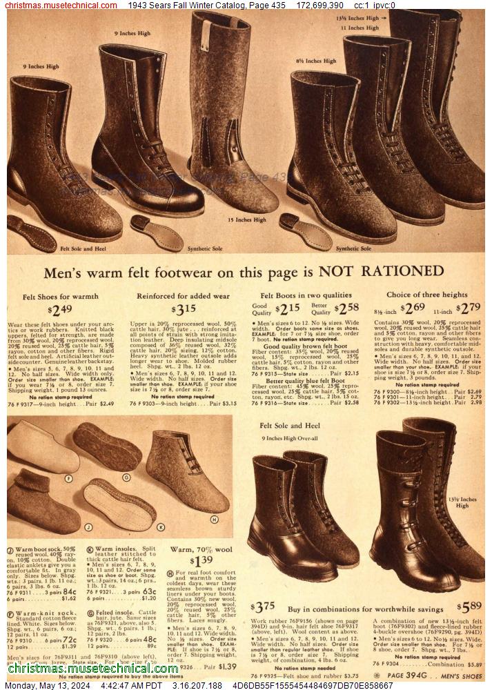 1943 Sears Fall Winter Catalog, Page 435