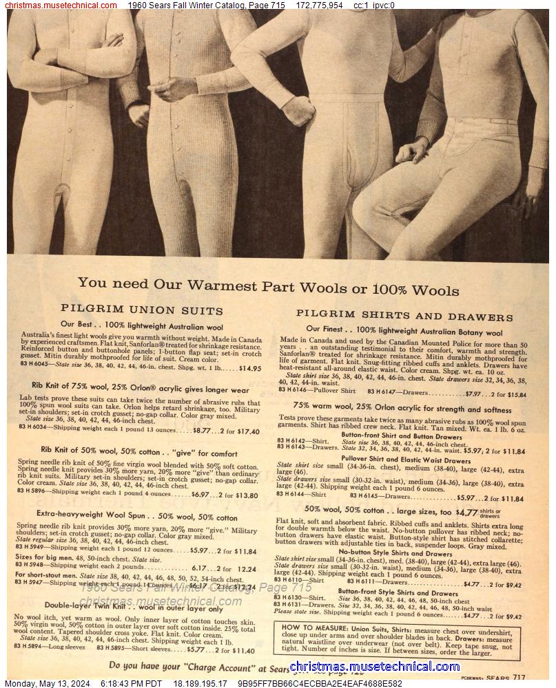1960 Sears Fall Winter Catalog, Page 715