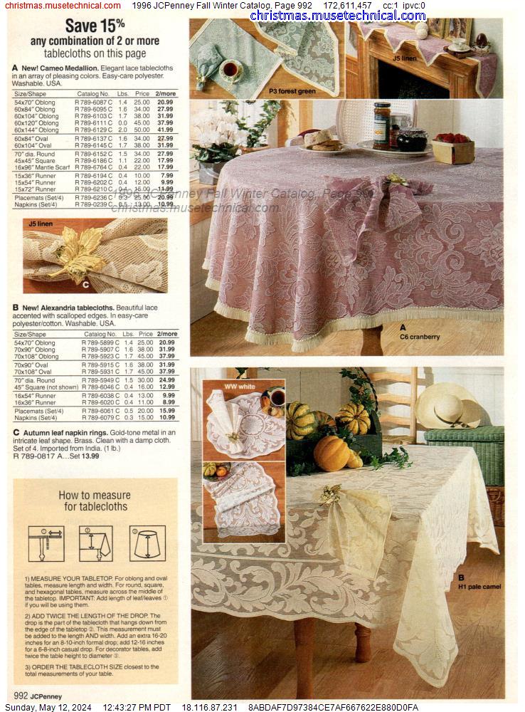 1996 JCPenney Fall Winter Catalog, Page 992