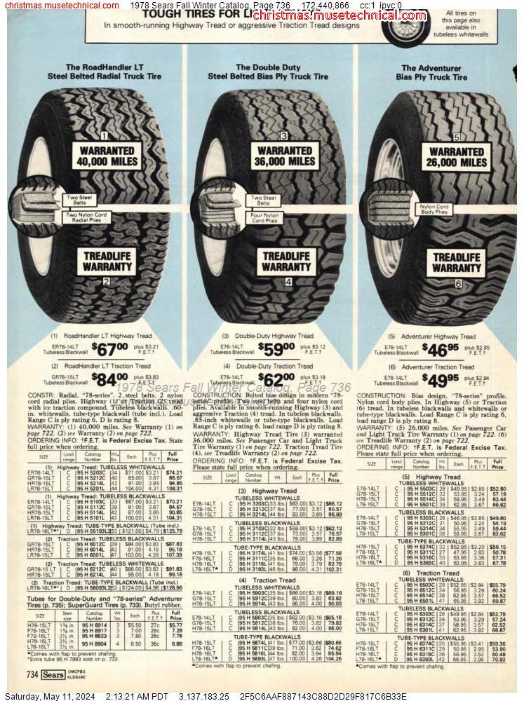 1978 Sears Fall Winter Catalog, Page 736