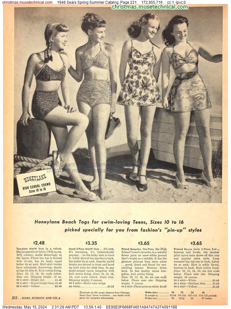 1946 Sears Spring Summer Catalog, Page 231