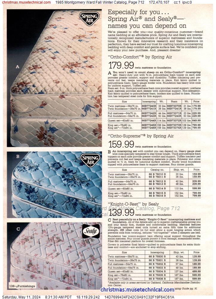 1985 Montgomery Ward Fall Winter Catalog, Page 712