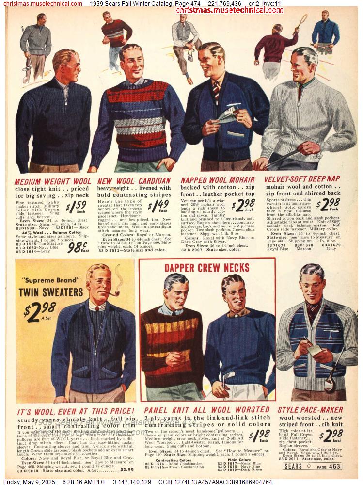 1939 Sears Fall Winter Catalog, Page 474