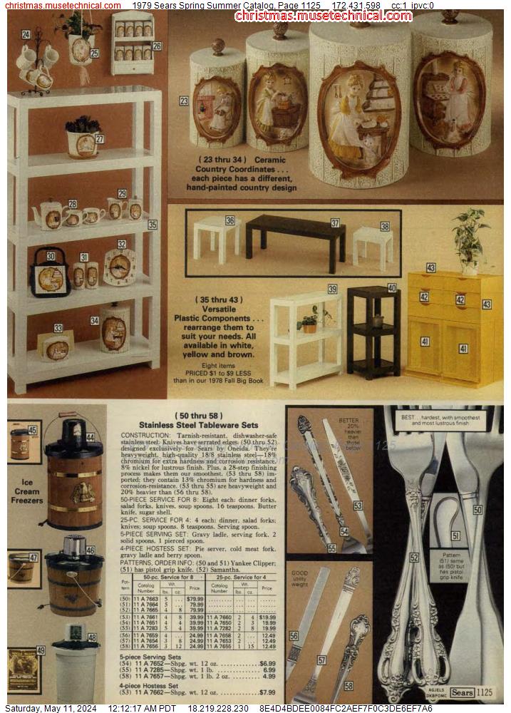 1979 Sears Spring Summer Catalog, Page 1125