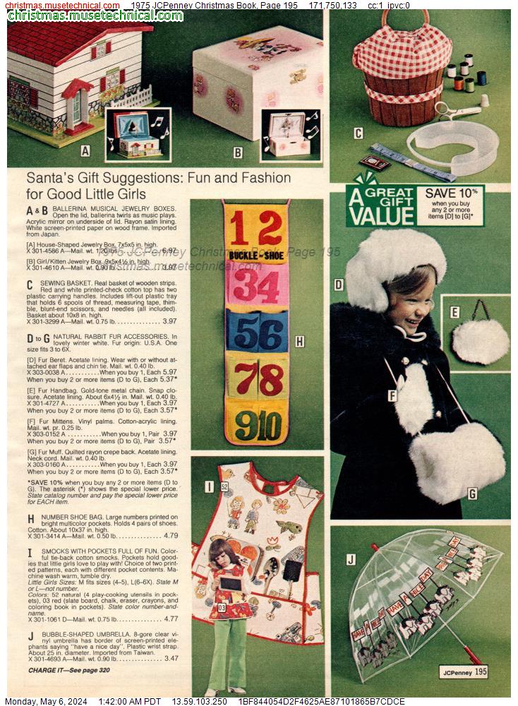 1975 JCPenney Christmas Book, Page 195