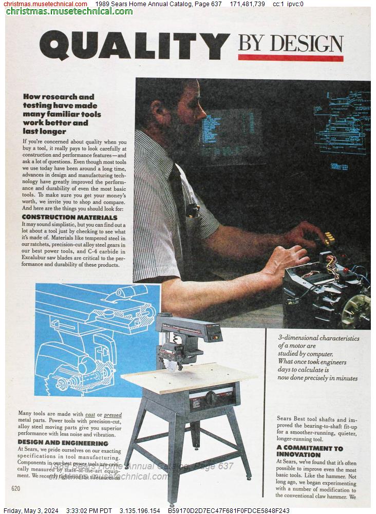 1989 Sears Home Annual Catalog, Page 637