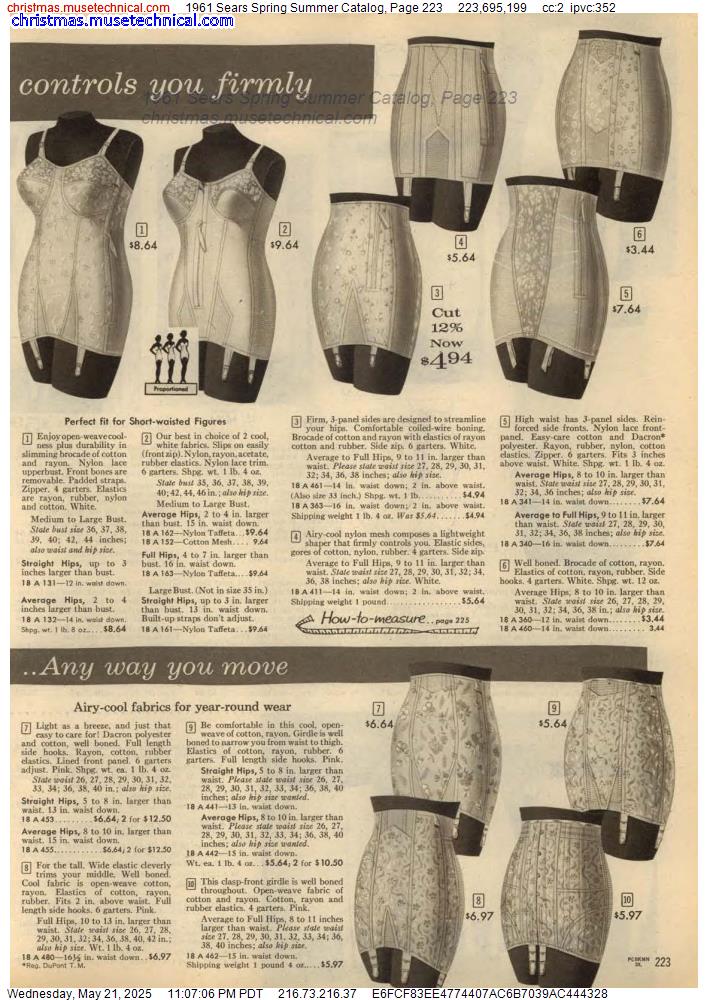 1961 Sears Spring Summer Catalog, Page 223