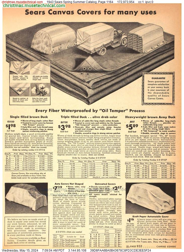 1943 Sears Spring Summer Catalog, Page 1164