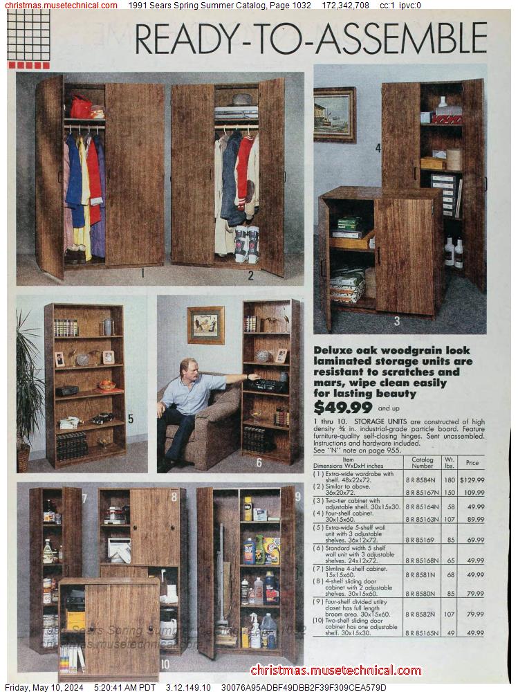 1991 Sears Spring Summer Catalog, Page 1032