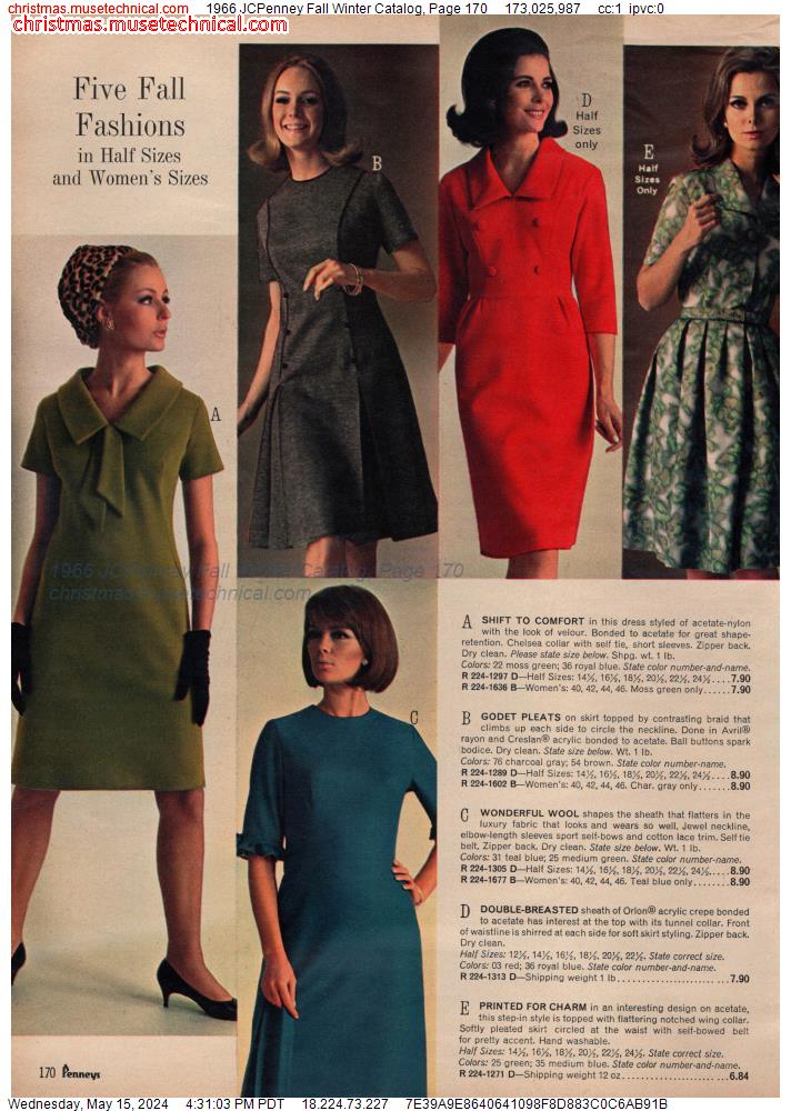 1966 JCPenney Fall Winter Catalog, Page 170