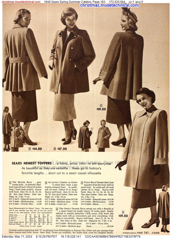 1949 Sears Spring Summer Catalog, Page 163