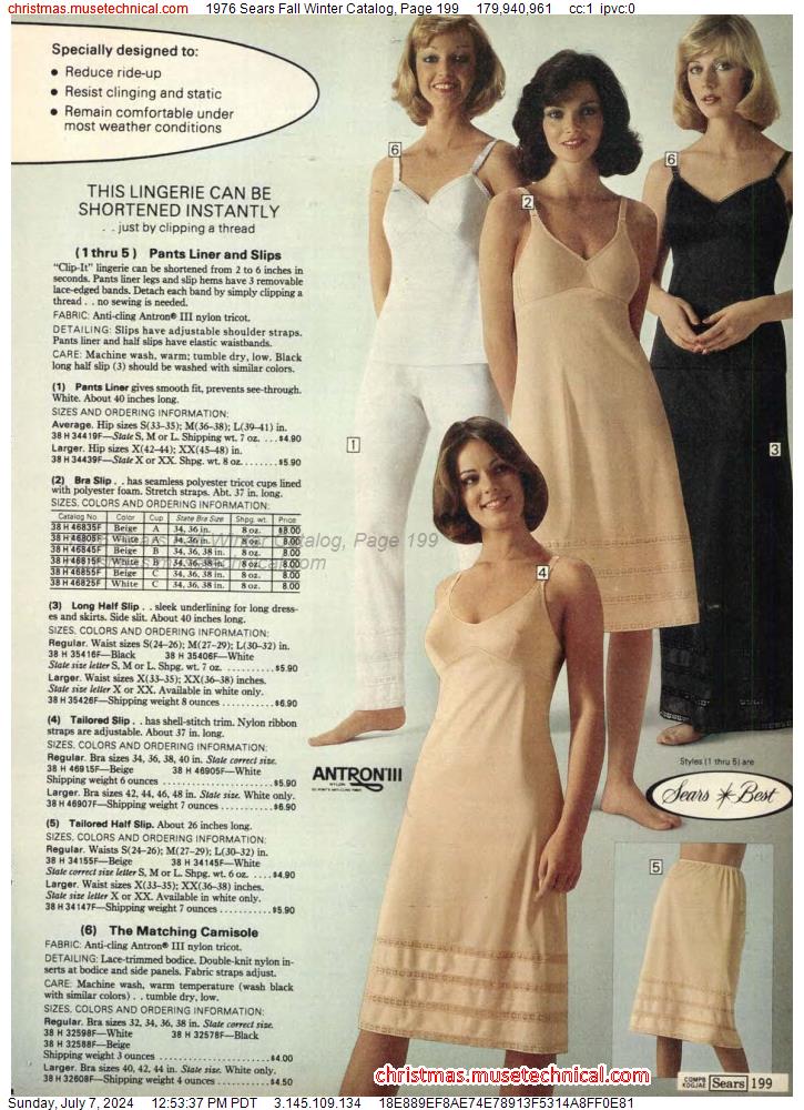 1976 Sears Fall Winter Catalog, Page 199