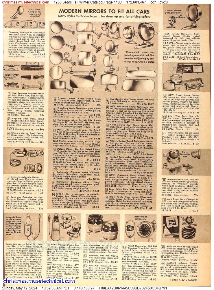 1956 Sears Fall Winter Catalog, Page 1183