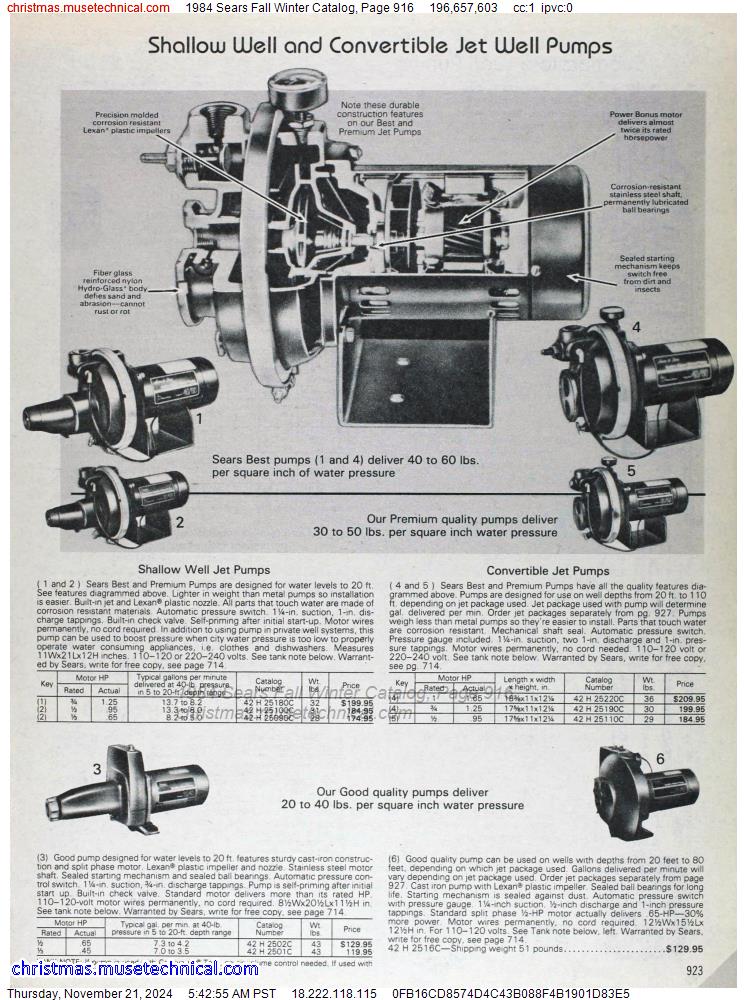 1984 Sears Fall Winter Catalog, Page 916