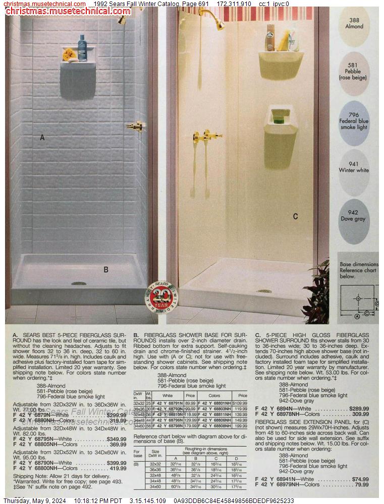 1992 Sears Fall Winter Catalog, Page 691