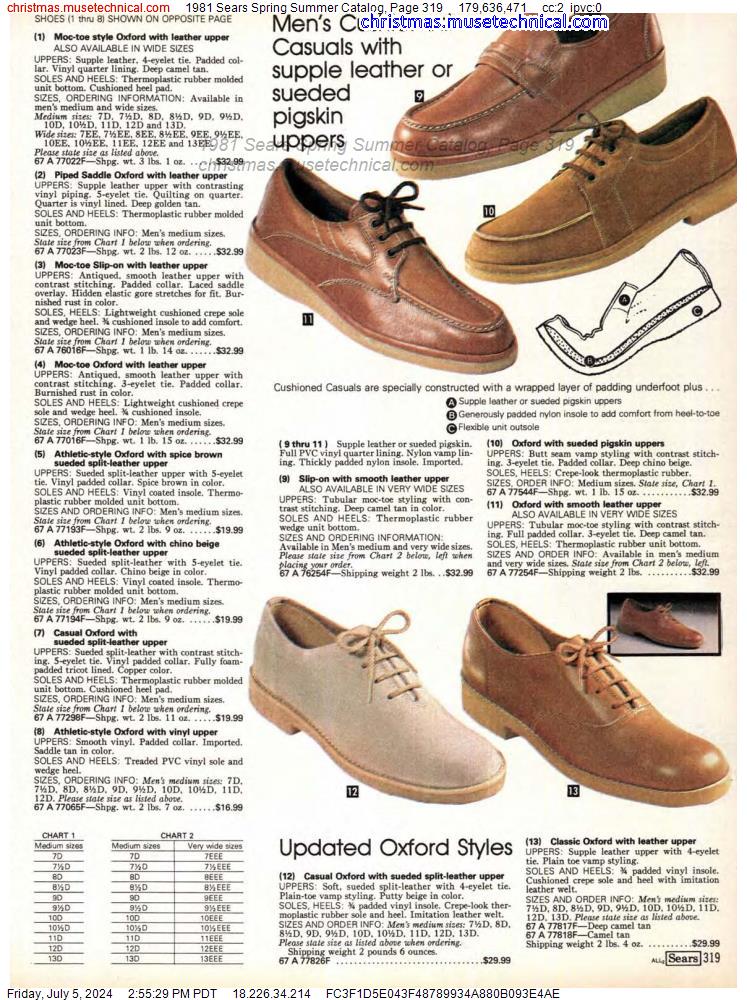 1981 Sears Spring Summer Catalog, Page 319