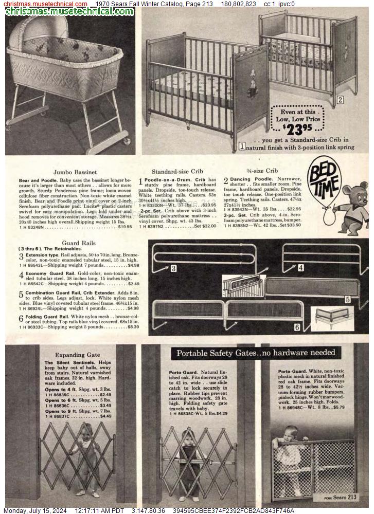 1970 Sears Fall Winter Catalog, Page 213