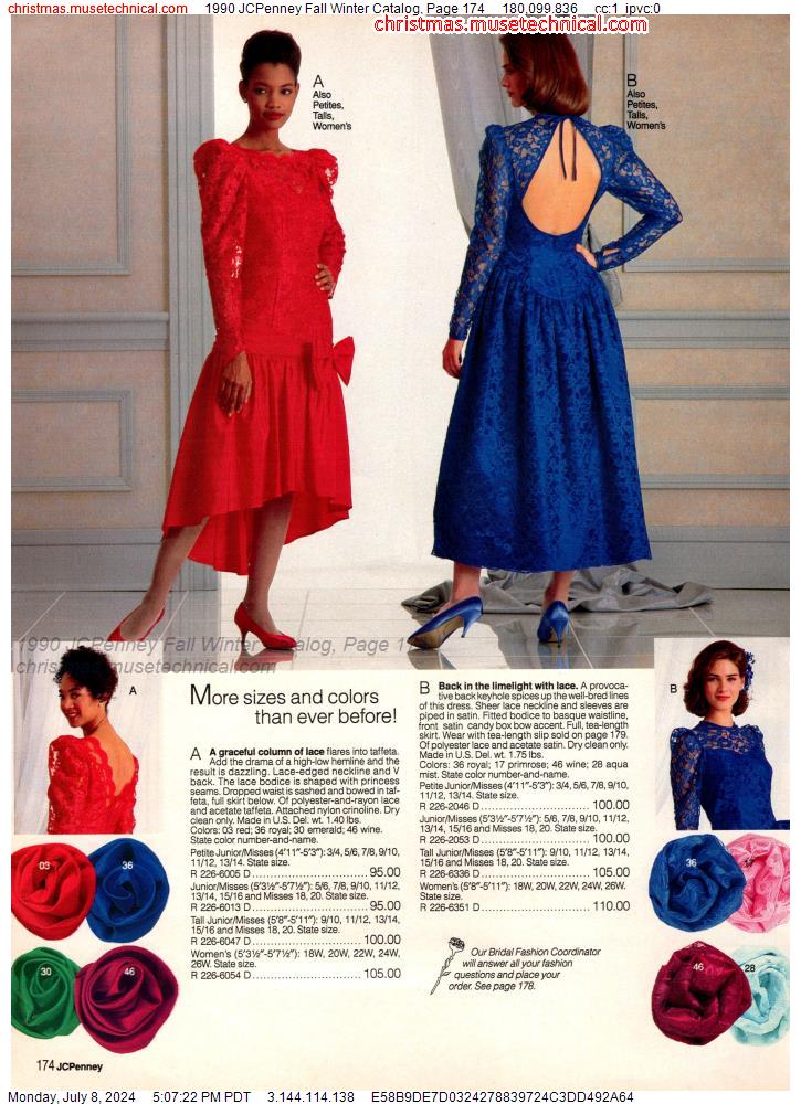 1990 JCPenney Fall Winter Catalog, Page 174