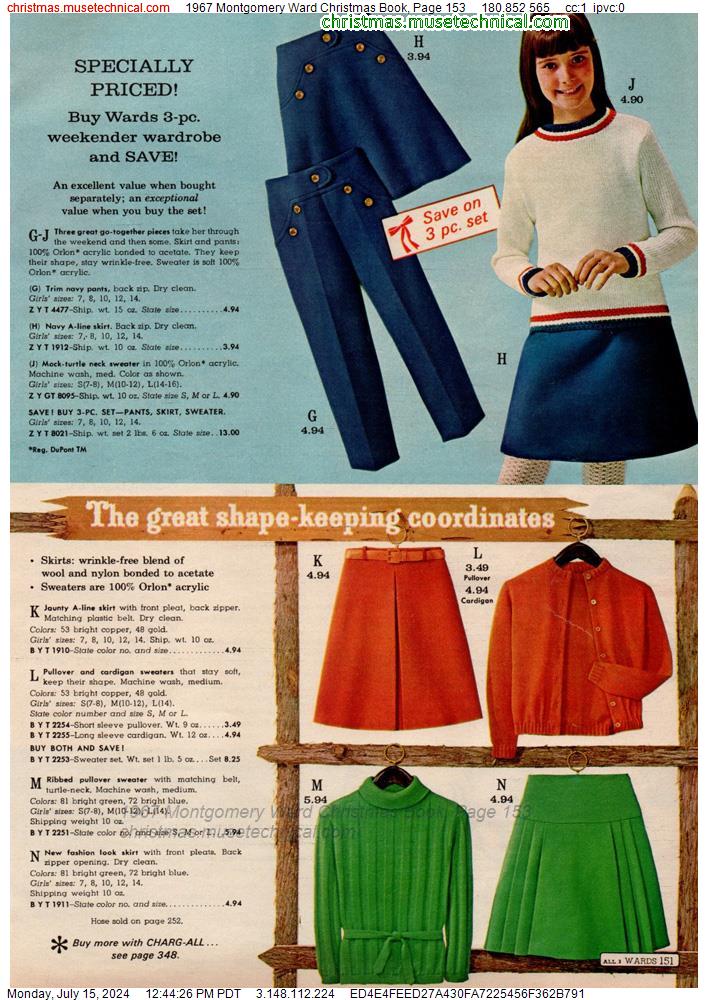 1967 Montgomery Ward Christmas Book, Page 153