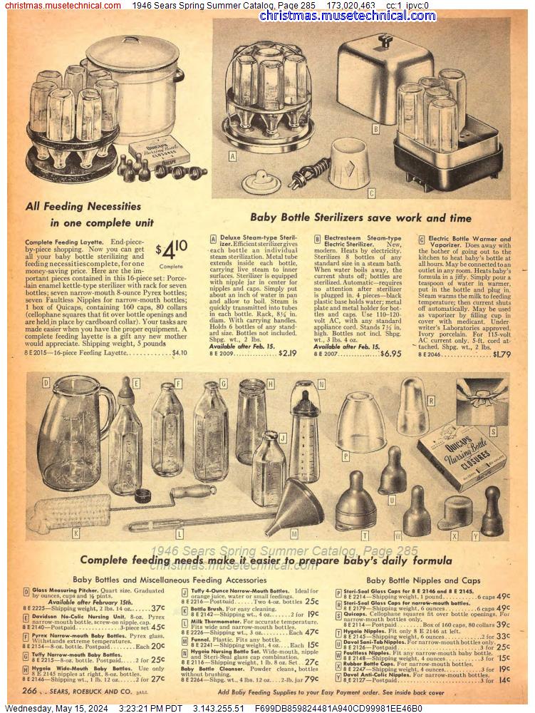 1946 Sears Spring Summer Catalog, Page 285