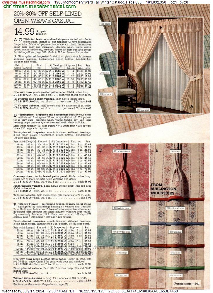 1985 Montgomery Ward Fall Winter Catalog, Page 835