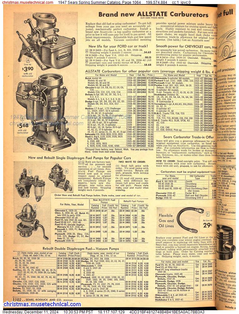 1947 Sears Spring Summer Catalog, Page 1064