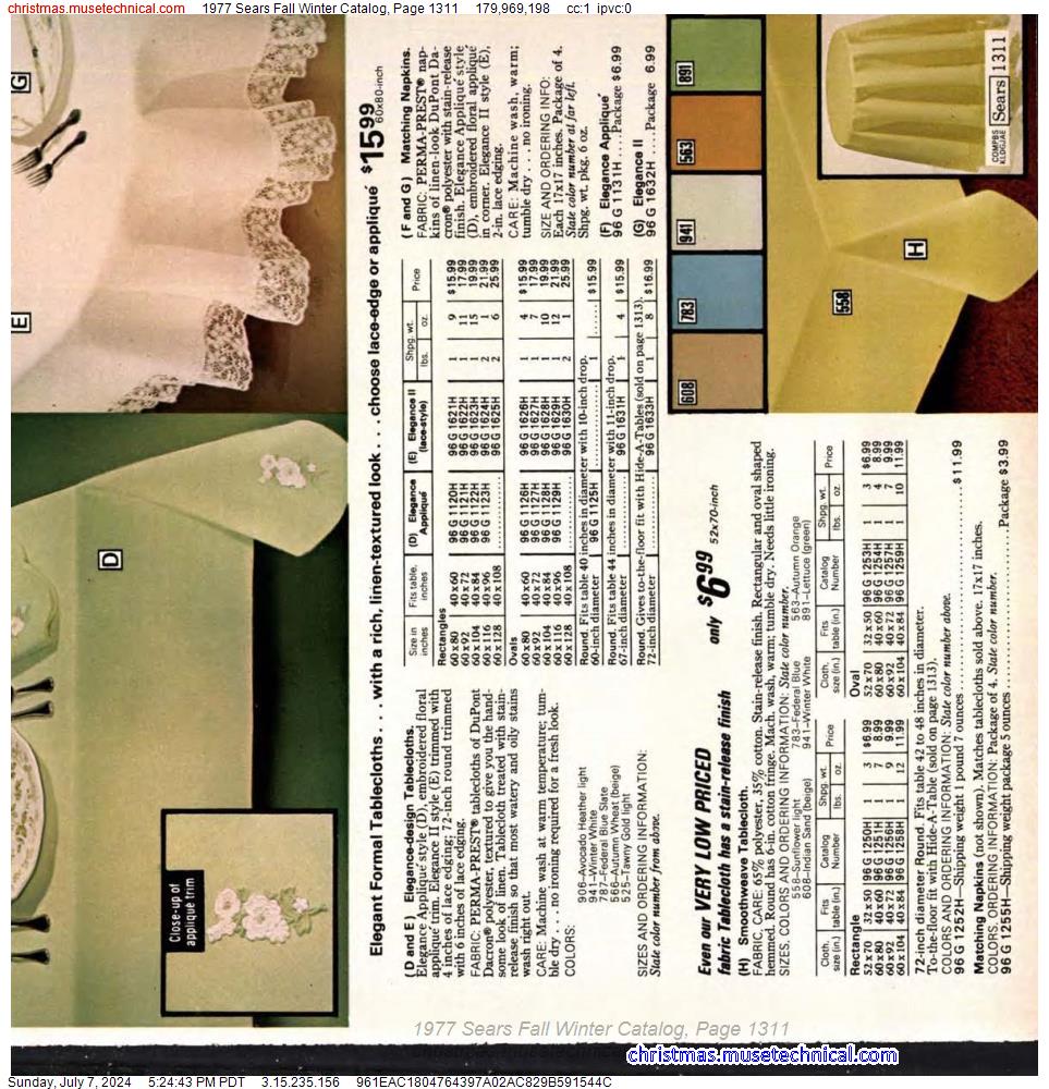 1977 Sears Fall Winter Catalog, Page 1311