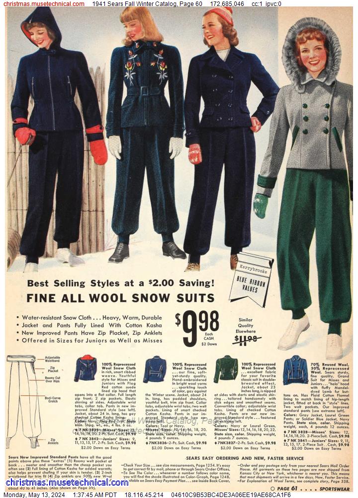 1941 Sears Fall Winter Catalog, Page 60