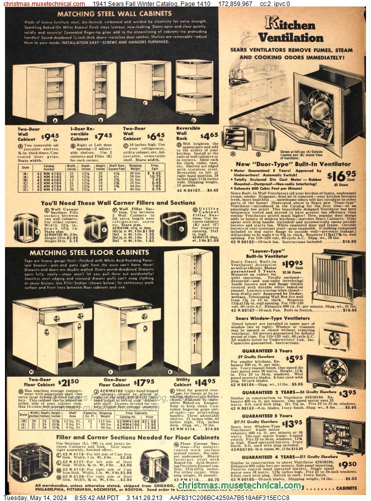 1941 Sears Fall Winter Catalog, Page 1410
