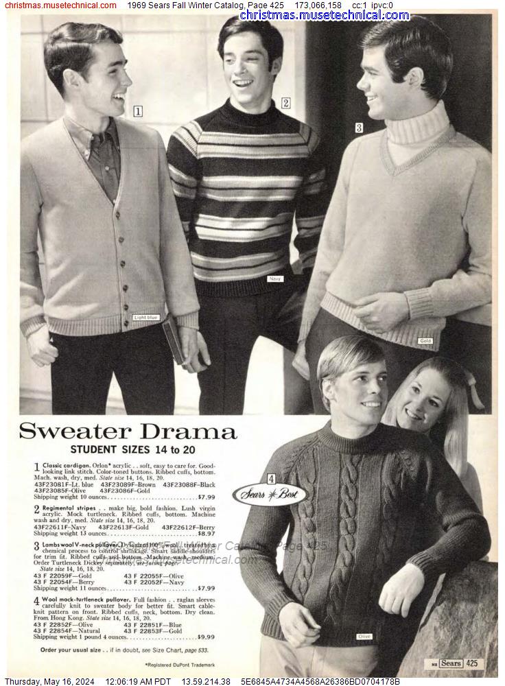 1969 Sears Fall Winter Catalog, Page 425