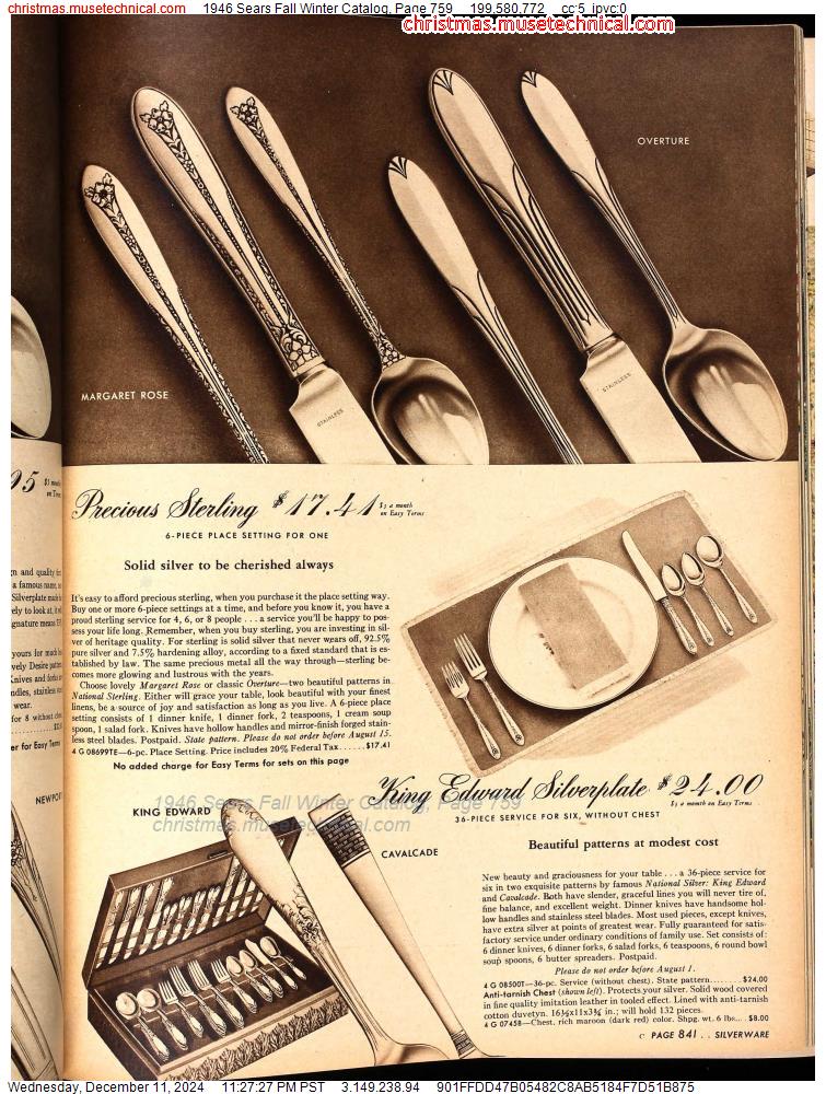 1946 Sears Fall Winter Catalog, Page 759