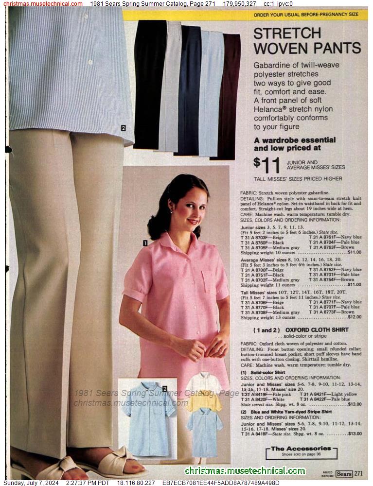 1981 Sears Spring Summer Catalog, Page 271